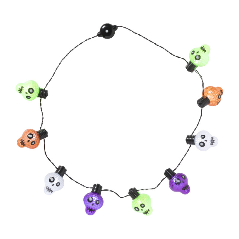 Ketting met lichtjes - skelet - ø44 cm