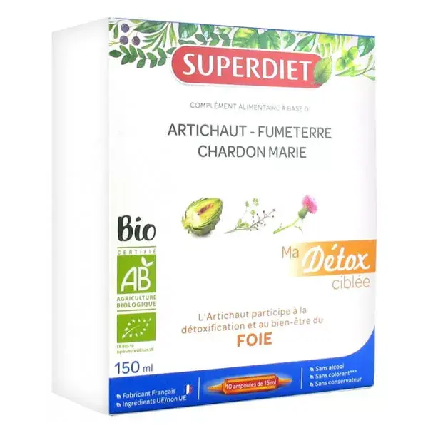 Superdiet My Targeted Liver Detox Orgânico 10 ampolas