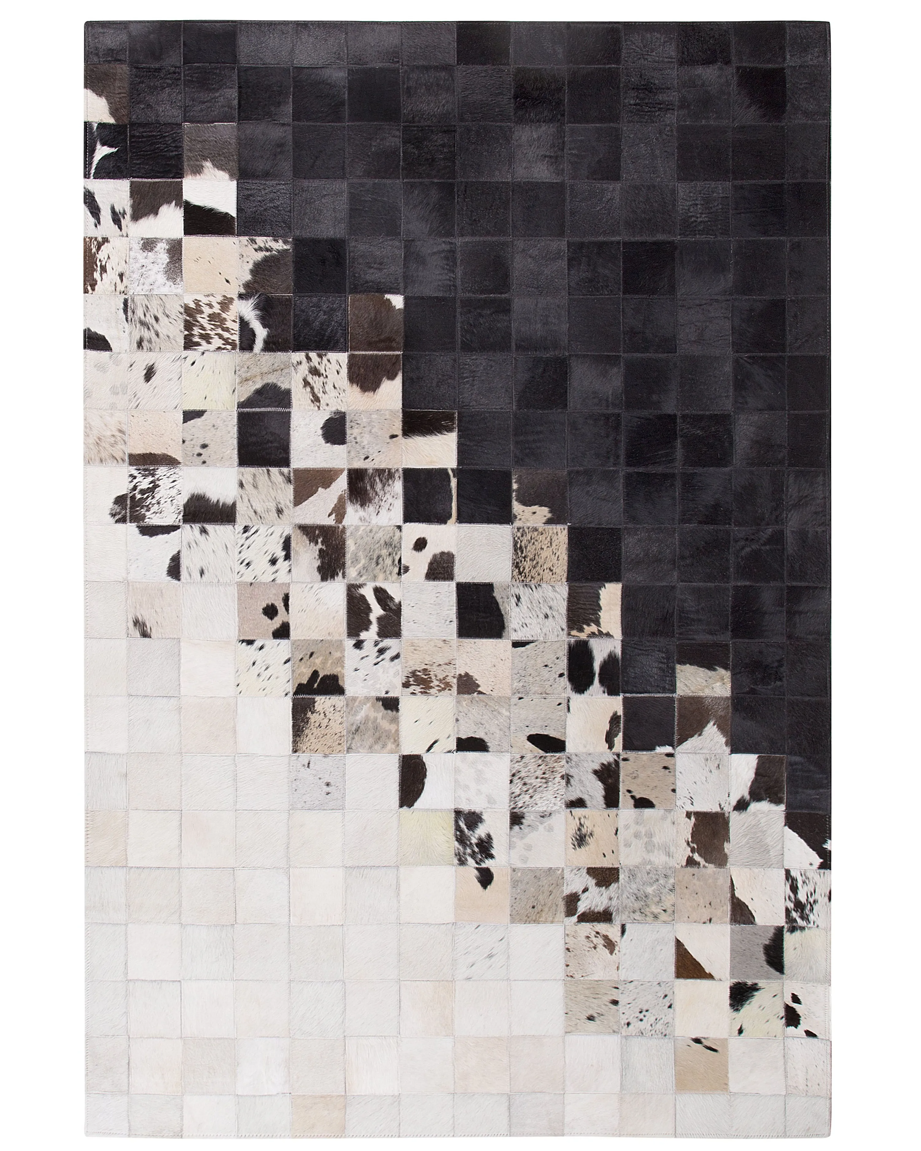 Vloerkleed KEMAH Zwart 140 x 200 cm Leer