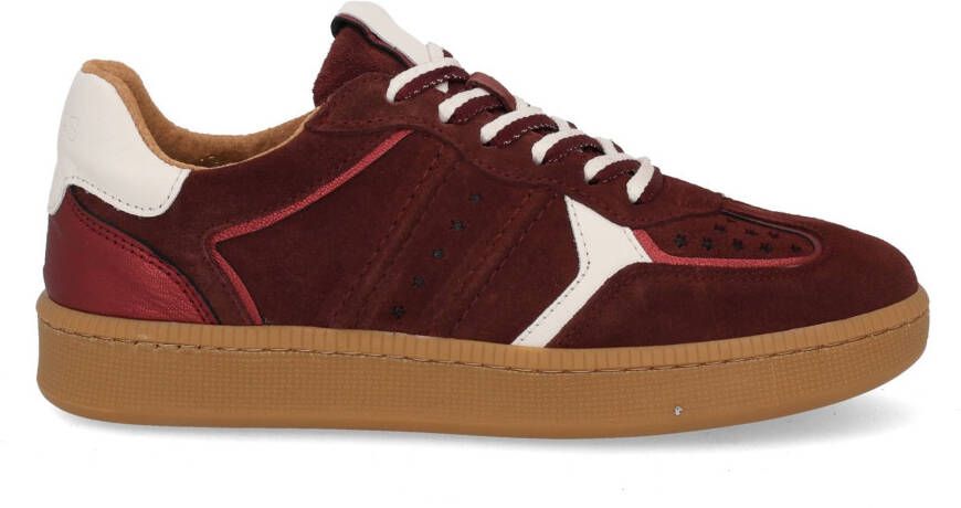DWRS LABEL DWRS Mirabel bordeaux sneakers Suede Dames