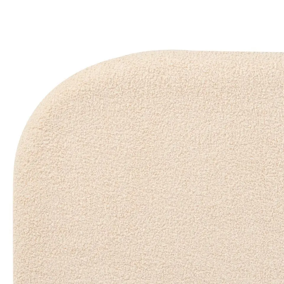 FLAYAT - Tweepersoonsbed - Beige - 140 x 200 cm - Bouclé