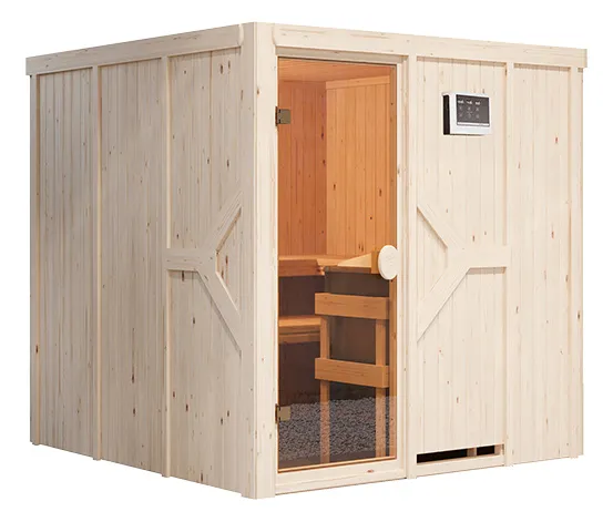 Karibu-Sauna »Taylor« mit Fronteinstieg. inkl. 9-kW-Ofen »Finnisch«, ca. 196 x 196 cm
