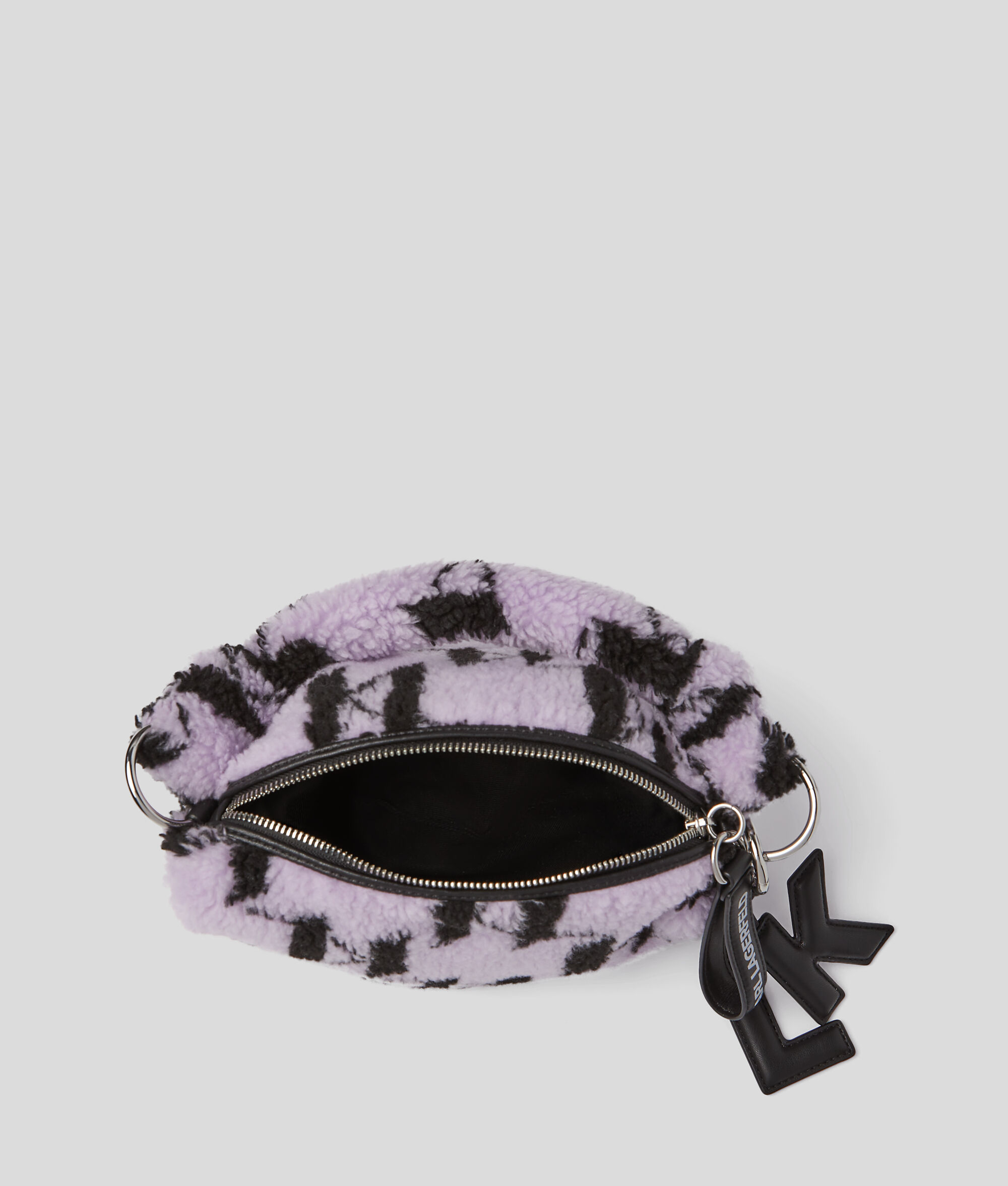 SAC PORTÉ ÉPAULE K/KNOTTED MONOGRAM EN FAUX SHEARLING