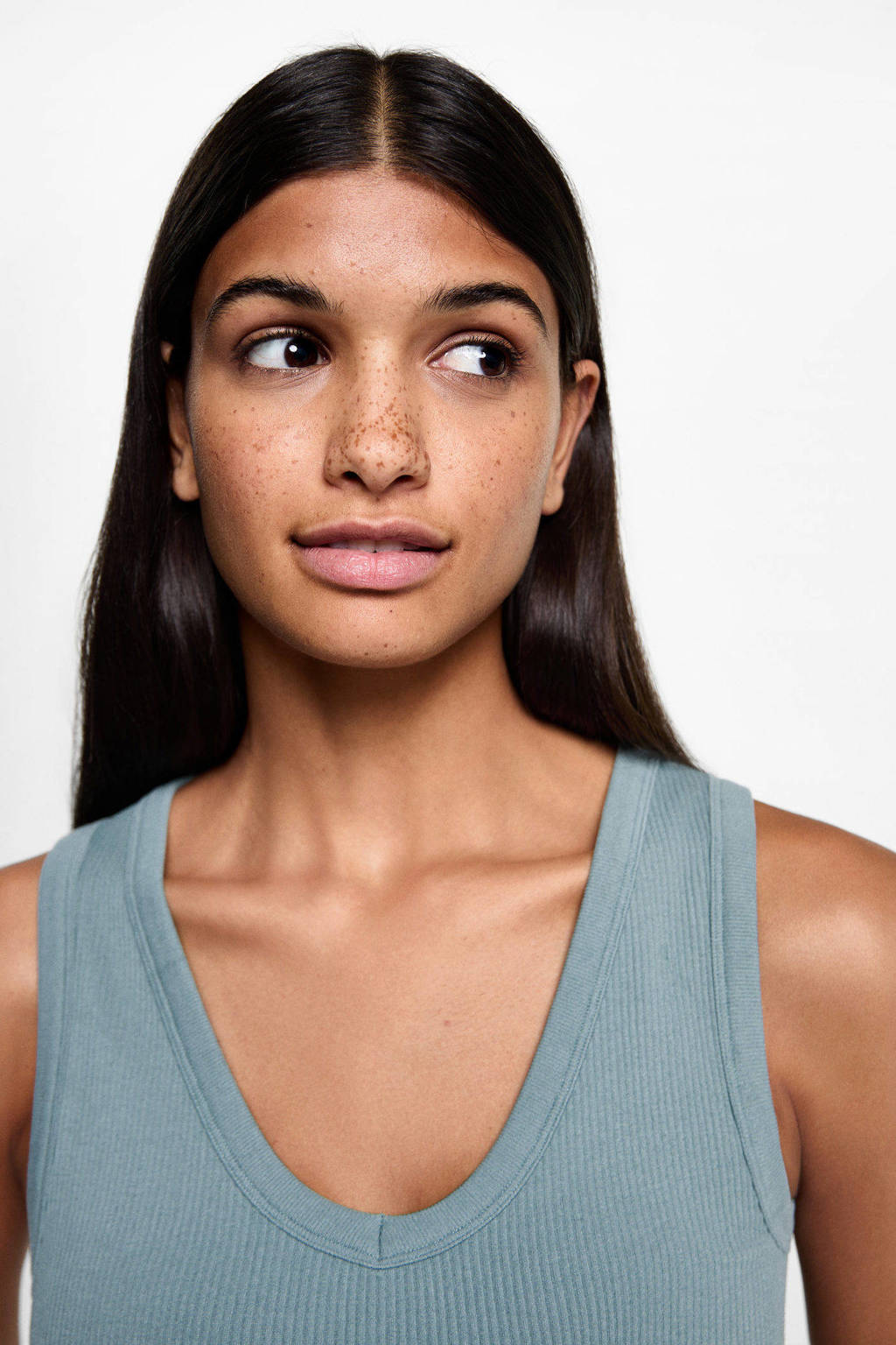 MANGO TEEN cropped sporttop groen