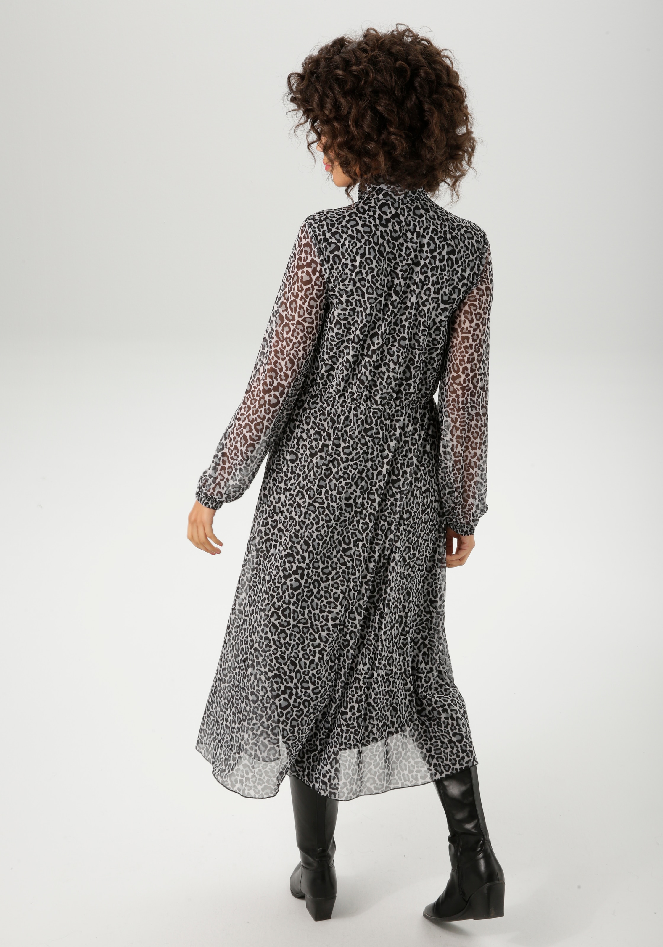 Aniston CASUAL Blusenkleid mit farbharmonischem Animal-Print - NEUE KOLLEKTION
