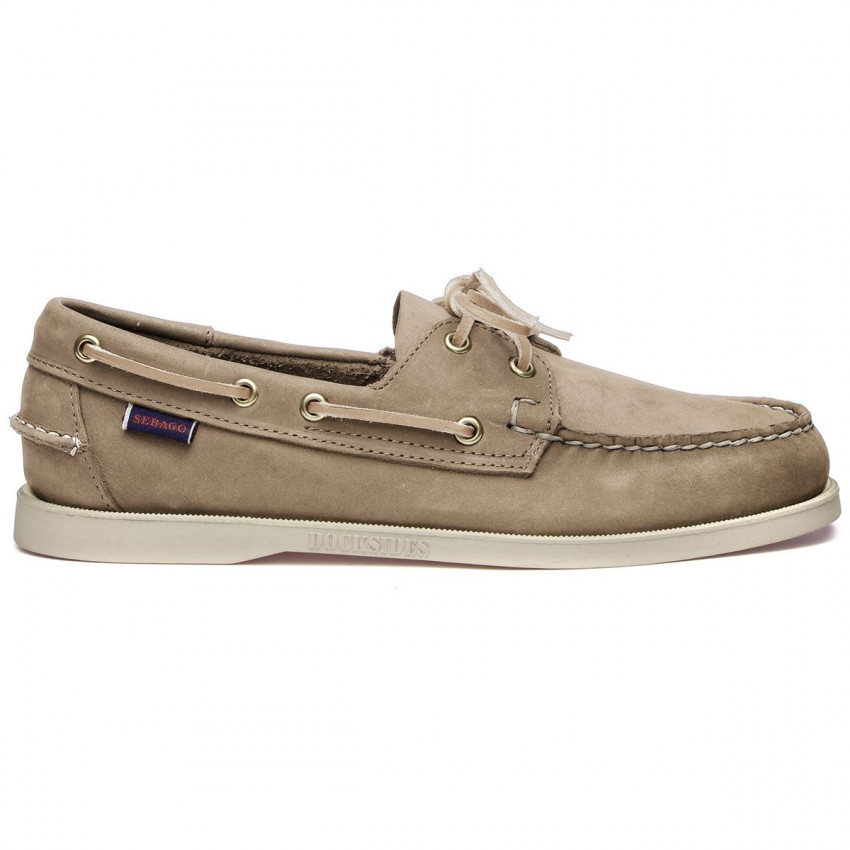 DOCKSIDES NUBUCK BEIGE-CHAUSSURES BATEAU POUR HOMME EN NUBUCK BEIGE