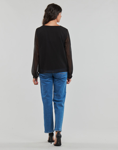 Only - ONLLUNA L/S V-NECK TOP  PTM - Noir