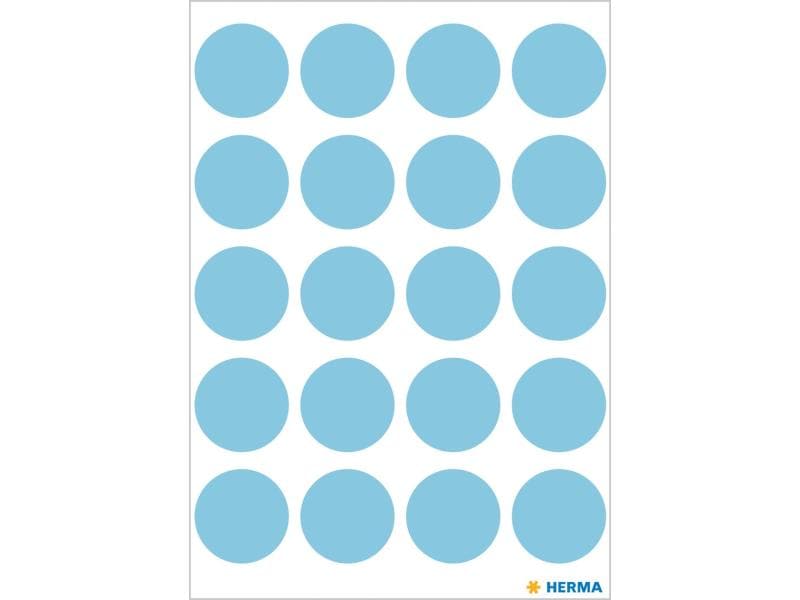 Herma Stickers Klebepunkte Vario Ø 19 mm, Blau Markierungspunkte Sticker