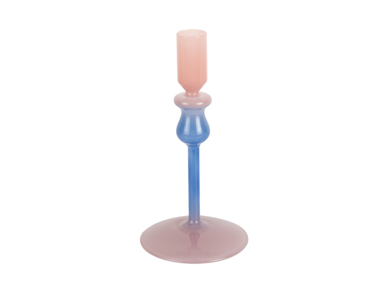 Candle Holder Duo Colores Small PT4346LP Soft pink & cobalt blue