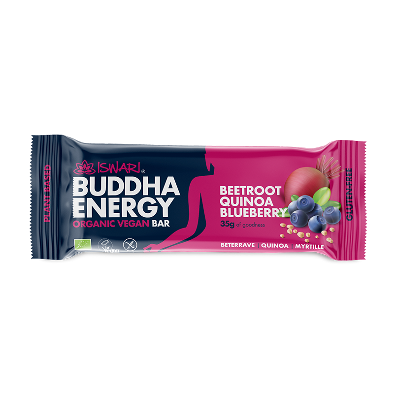 ISWARI Energy Bar<br>35 g, Rote Bete Quinoa & Heidelbeere BIO