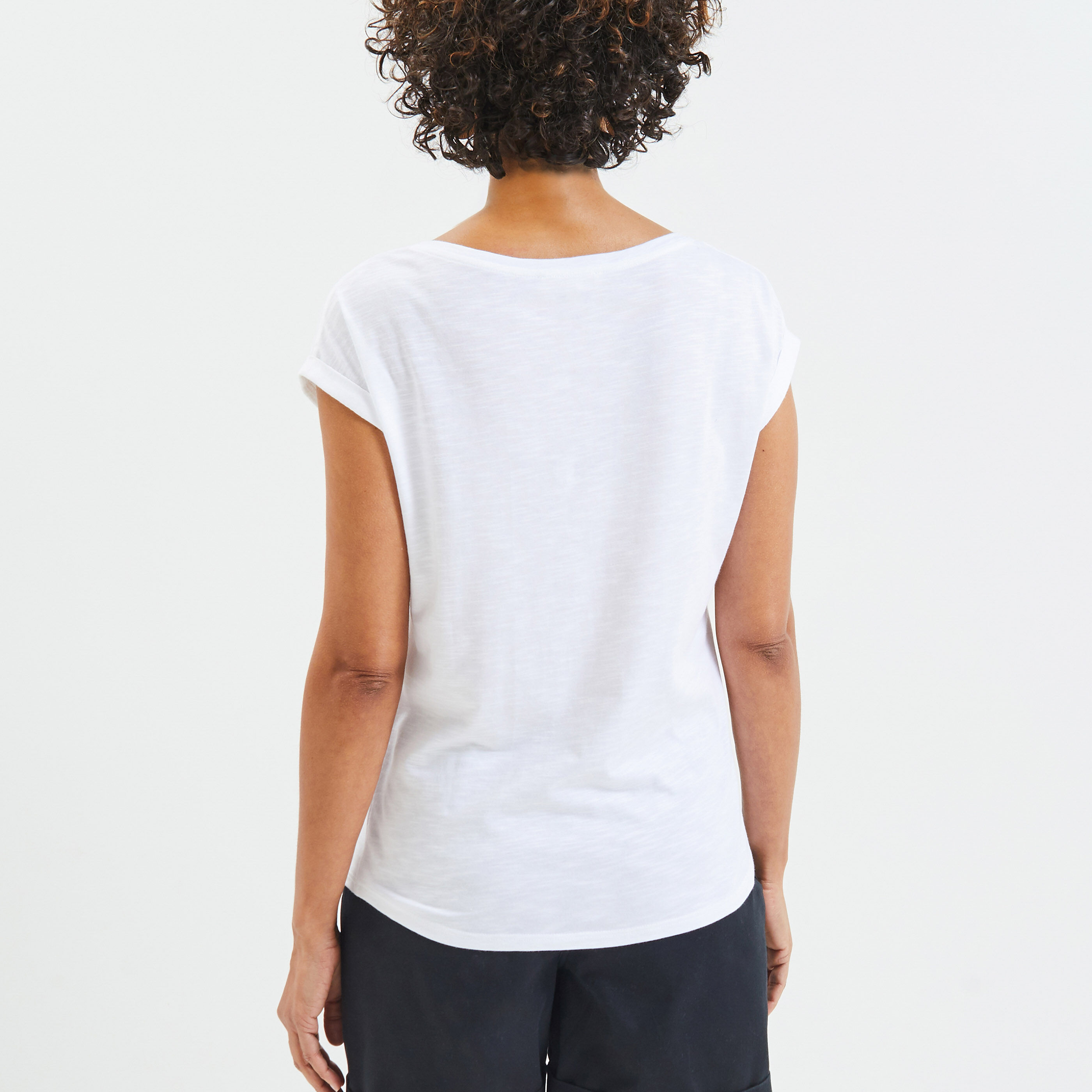 Tshirt imprimé femme - BLANC CASSE