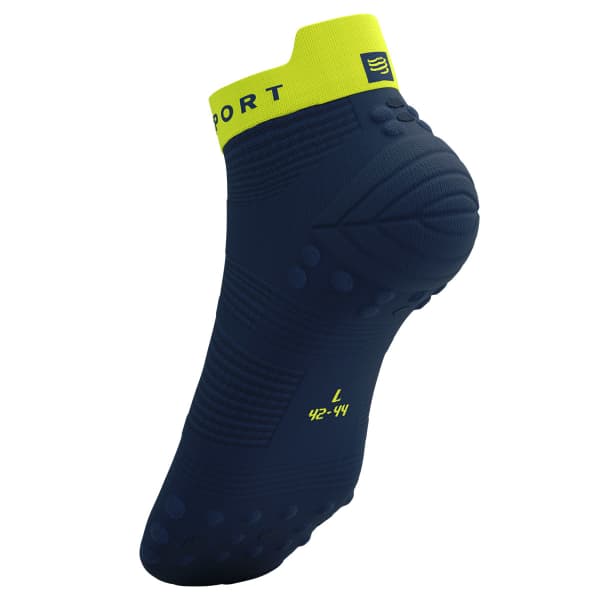 Chaussette running COMPRESSPORT PRO RACING SOCKS V4.0 RUN LOW DRESS BLUES/GREEN SHEEN