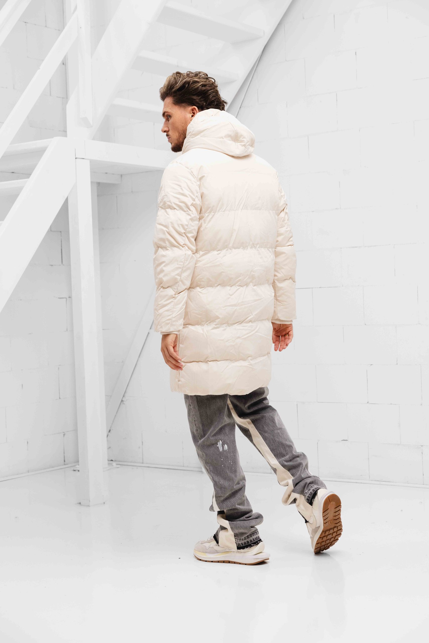 Project X Paris Long Multi-Pocket Jas Heren Wit