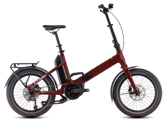 Vélo Pliant Électrique Cube Fold Hybrid 500 Shimano Tiagra 10V 500 Wh 20'' Rouge Merlot 2025