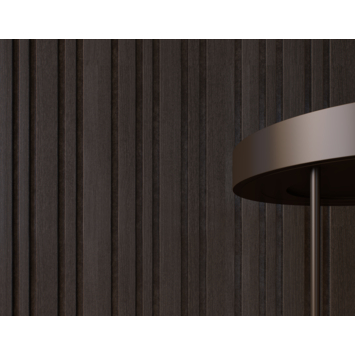 Lattenwand Decowall Acoustic Blend lava eiken, combinatie van verschillende breedtes, 260x30cm, 2 stuks (1.56m2)