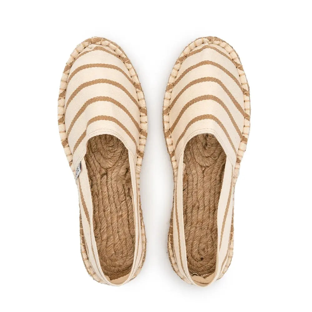 Espadrille Marinière Rayée Beige