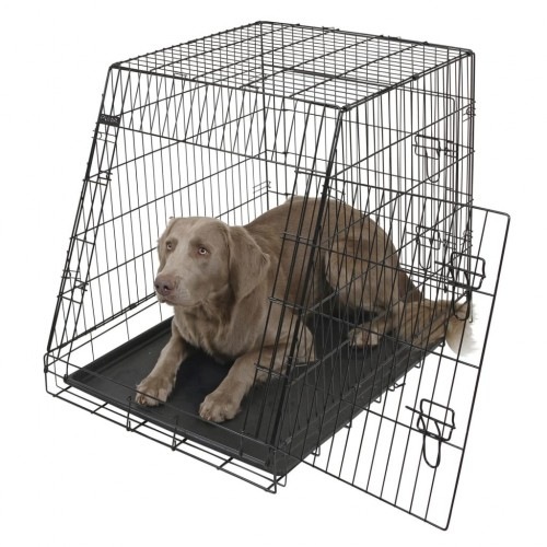 Gaiola para animais de estimação Kerbl preta com 2 portas