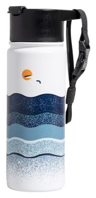 Gourde Isotherme United by Blue 532 ml - Vagues/Blanc