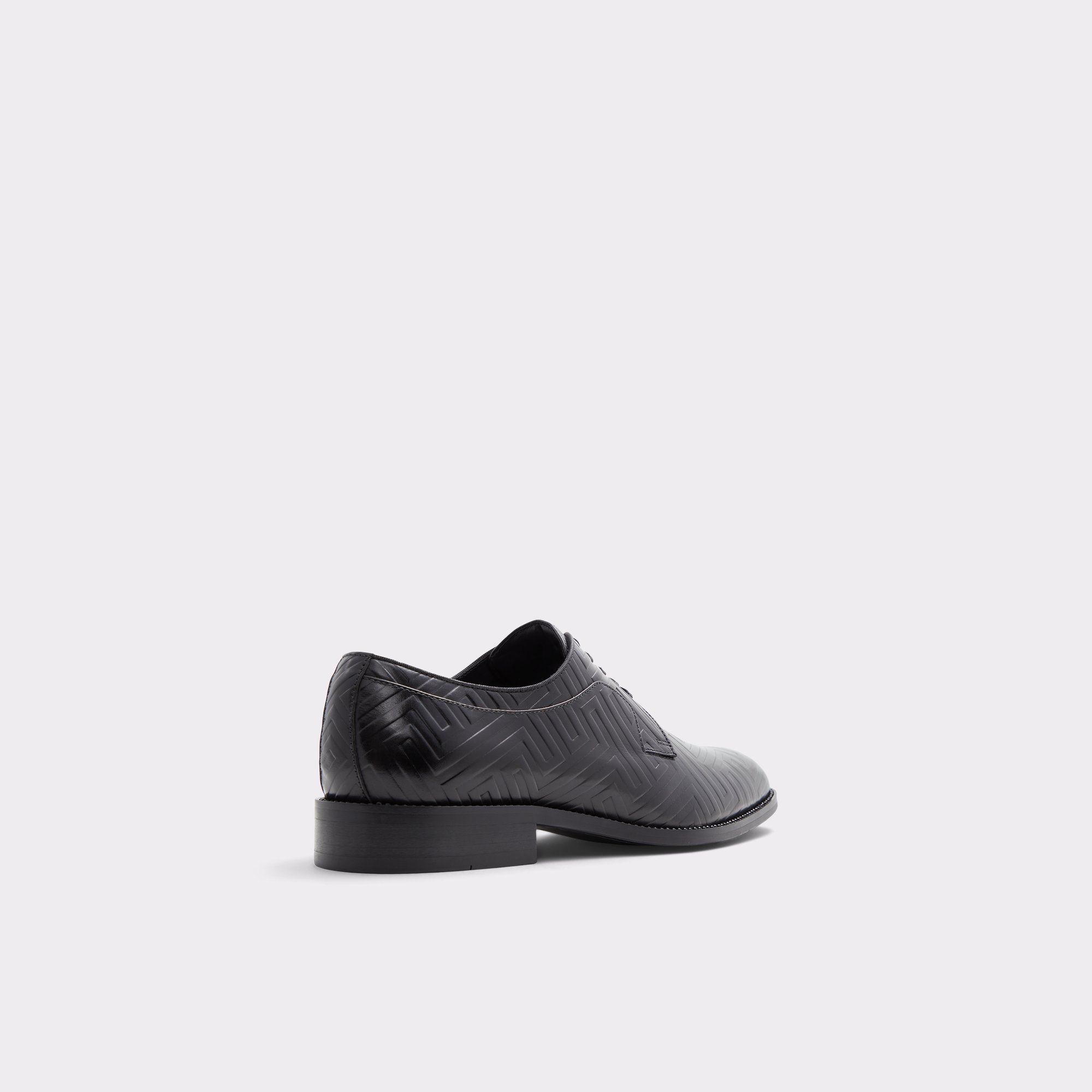 Derreck Black Leather Embossed Men Dress Shoes