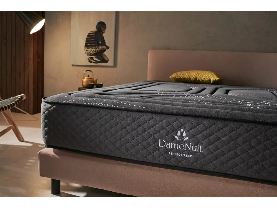 Matelas 160x200 dame nuit | soutien ferme évolutif | ressorts ensachés deep spring & mémoire de forme hr | 25cm d'epaisseur
