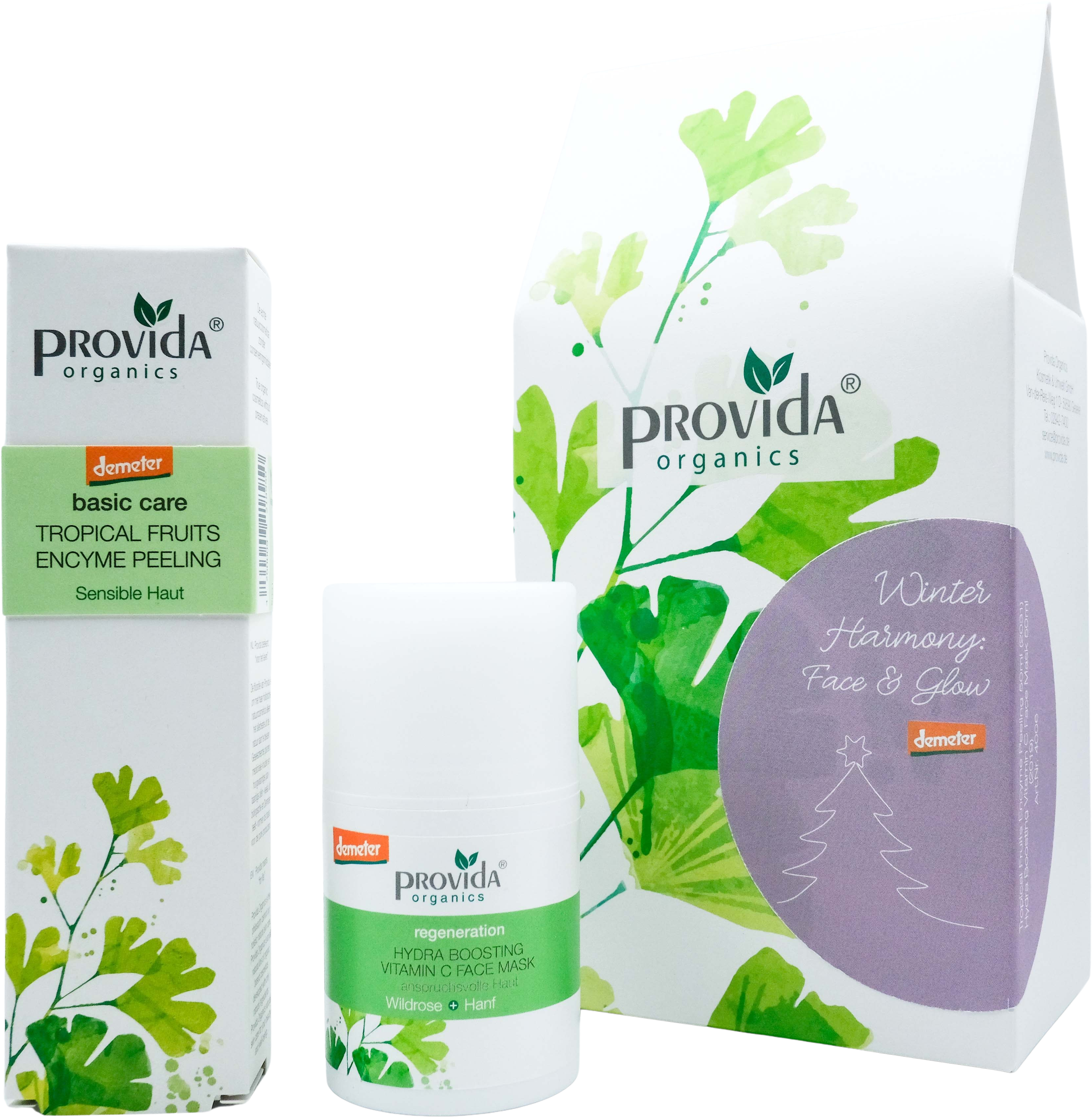 provida organics  Winter Harmony Face & Glow Set