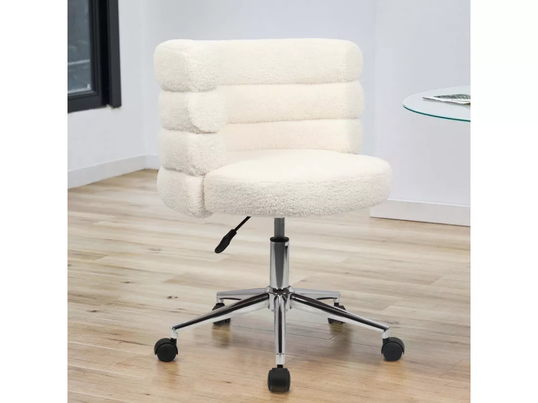 Chaise de bureau réglable en hauteur avec roulettes