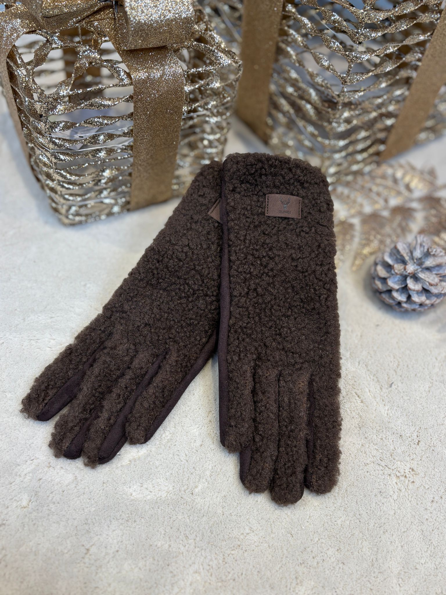 Teddy Handschoenen - Chocolate