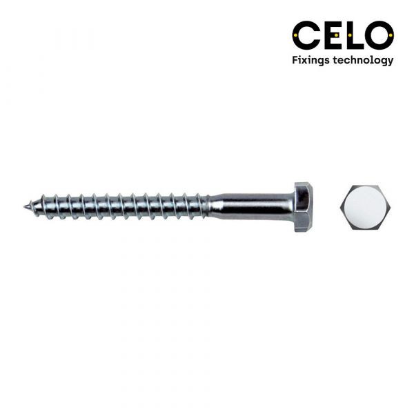 Celo Caixa 250un.tira Fundo Hexagonal Din/ref 571 8x70 Galvanizado - 17230