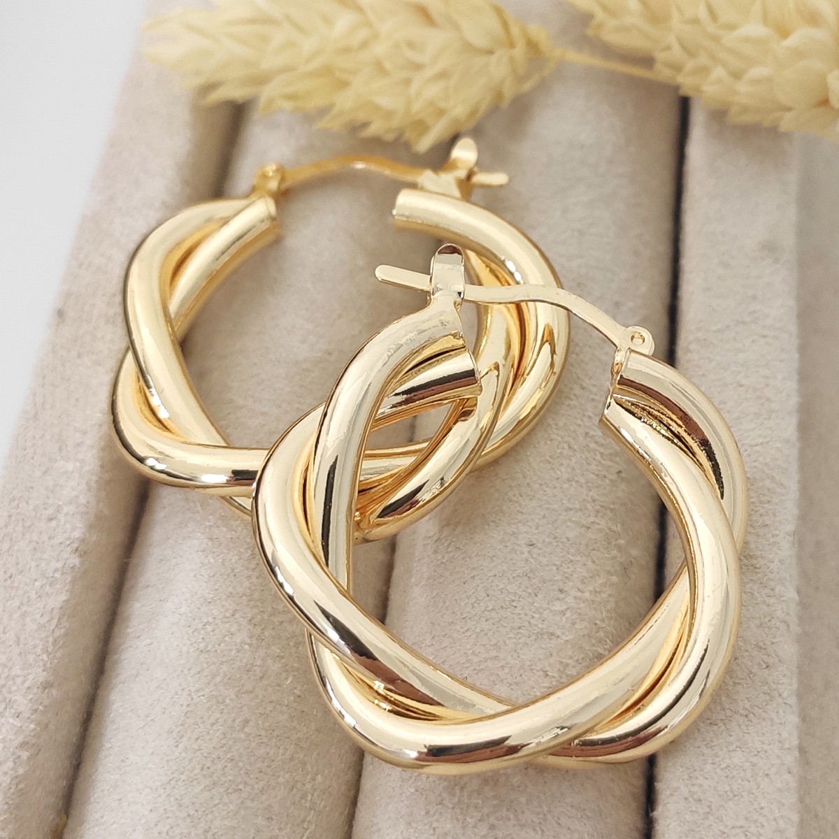 Boucles d'oreilles - Laiton plaqué or