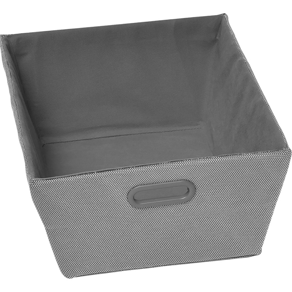 Panier tressé polyester argenté 32.5x45cm