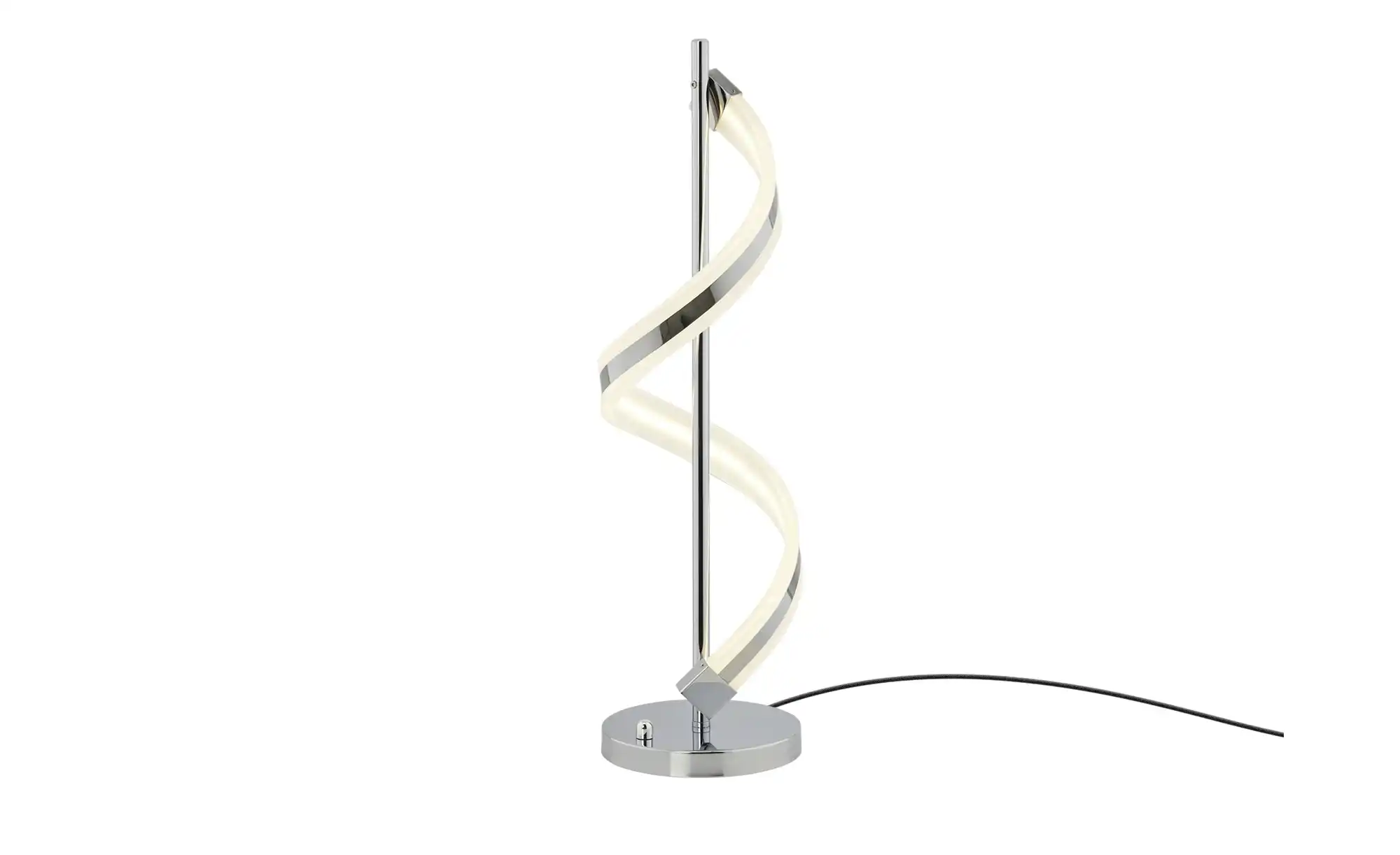 Trio LED-Tischleuchte, chrom, Acryl geschwungen