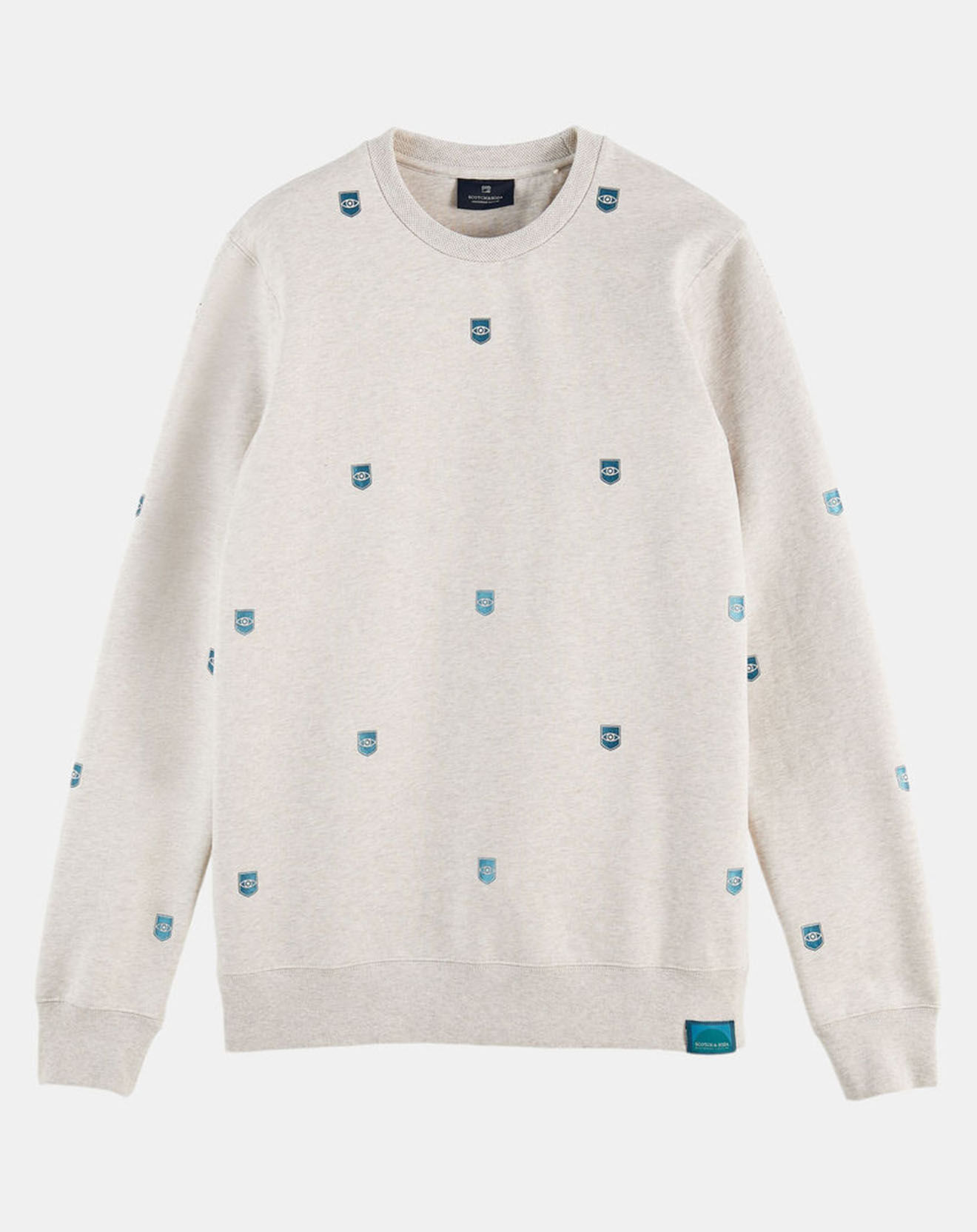 Scotch & Soda Sweat Allover imprimé  blanc/bleu