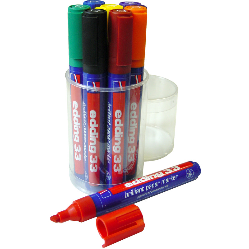 Edding Permanent Marker 33, 8 Stück, assortiert