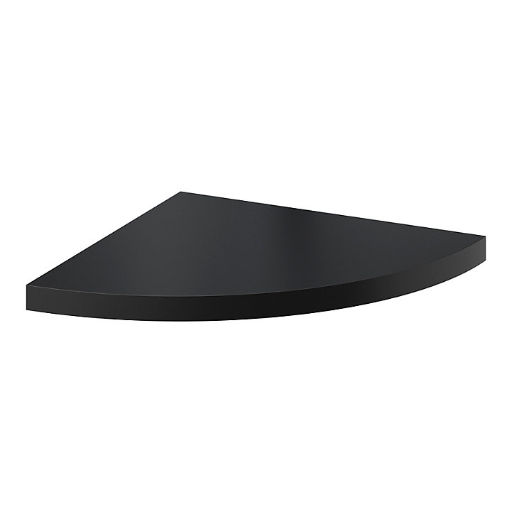 Tablette murale d'angle Form Rigga noir 25 cm