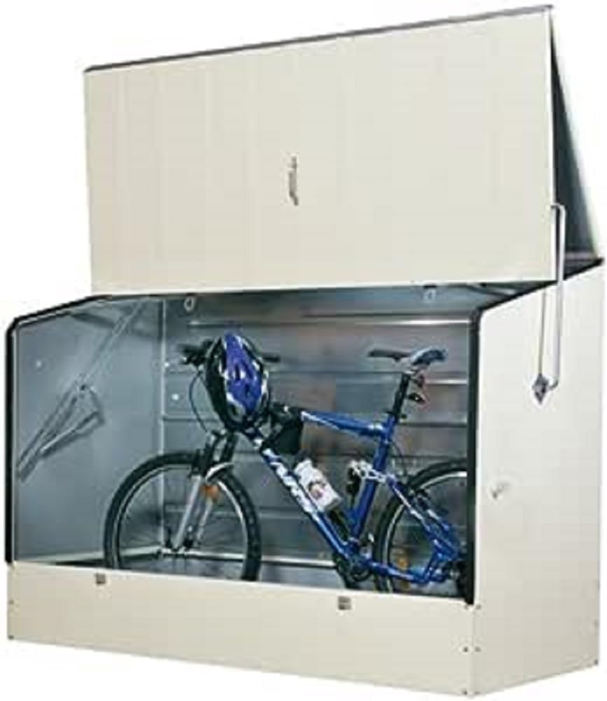 Trimetals Fahrradbox, Front- und Deckelöffnung, für 2-3 Fahrräder, Maße: ca. 196 x 89 x 133 cm