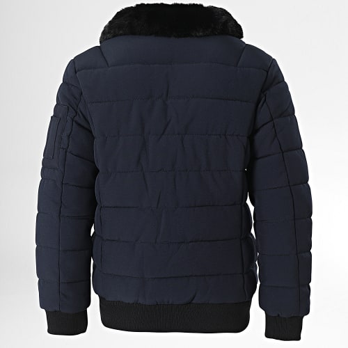 Doudoune Col Fourrure Enfant 271KD Bleu Marine