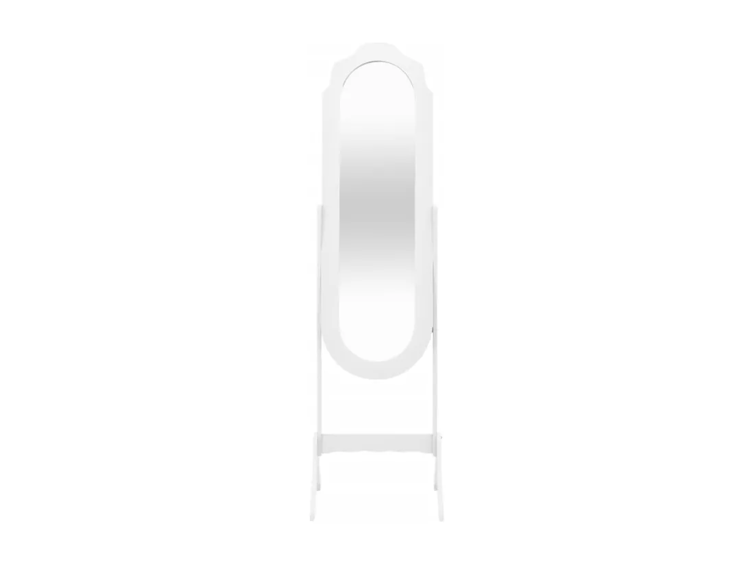 Miroir sur pied blanc 45,5x47,5x160 cm bois d'ingénierie