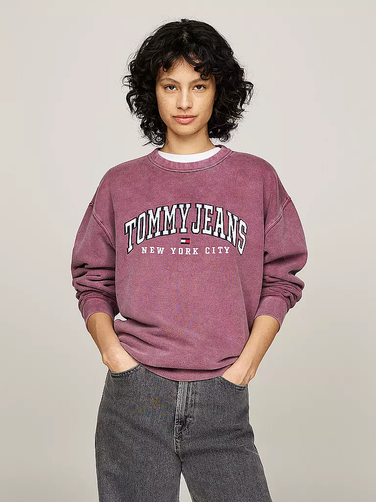 TOMMY JEANS Sweater dunkelrot
