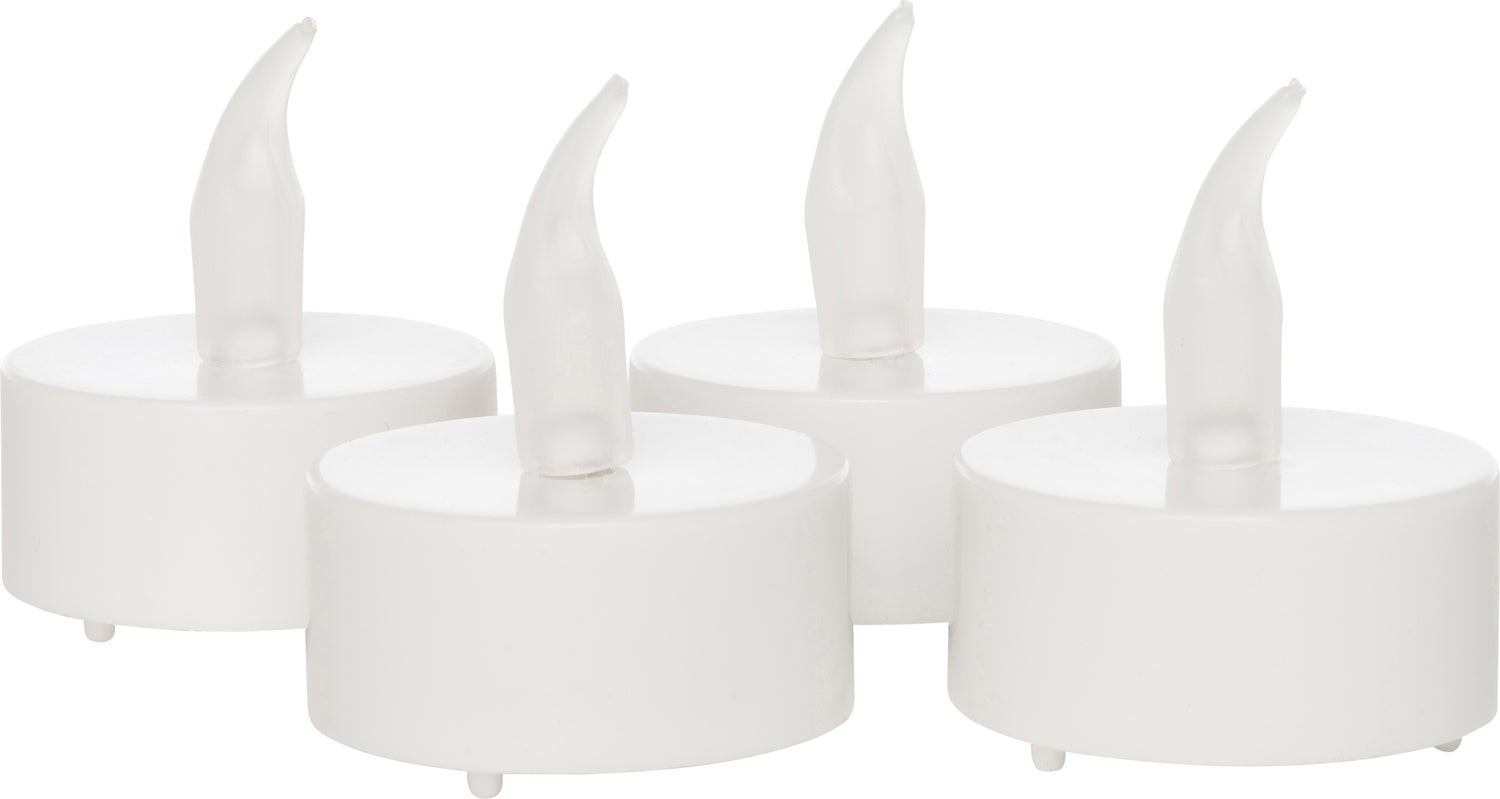 Anna's Collection LED waxinelicht wit D 4 H 5 cm 4 stuks