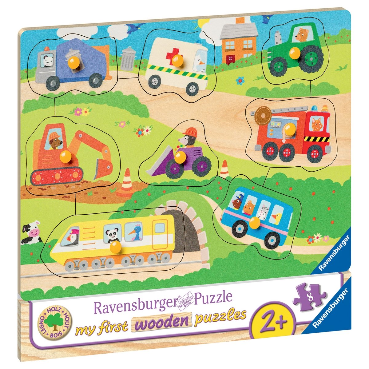 Ravensburger - Mes premiers Puzzles en bois - En voiture