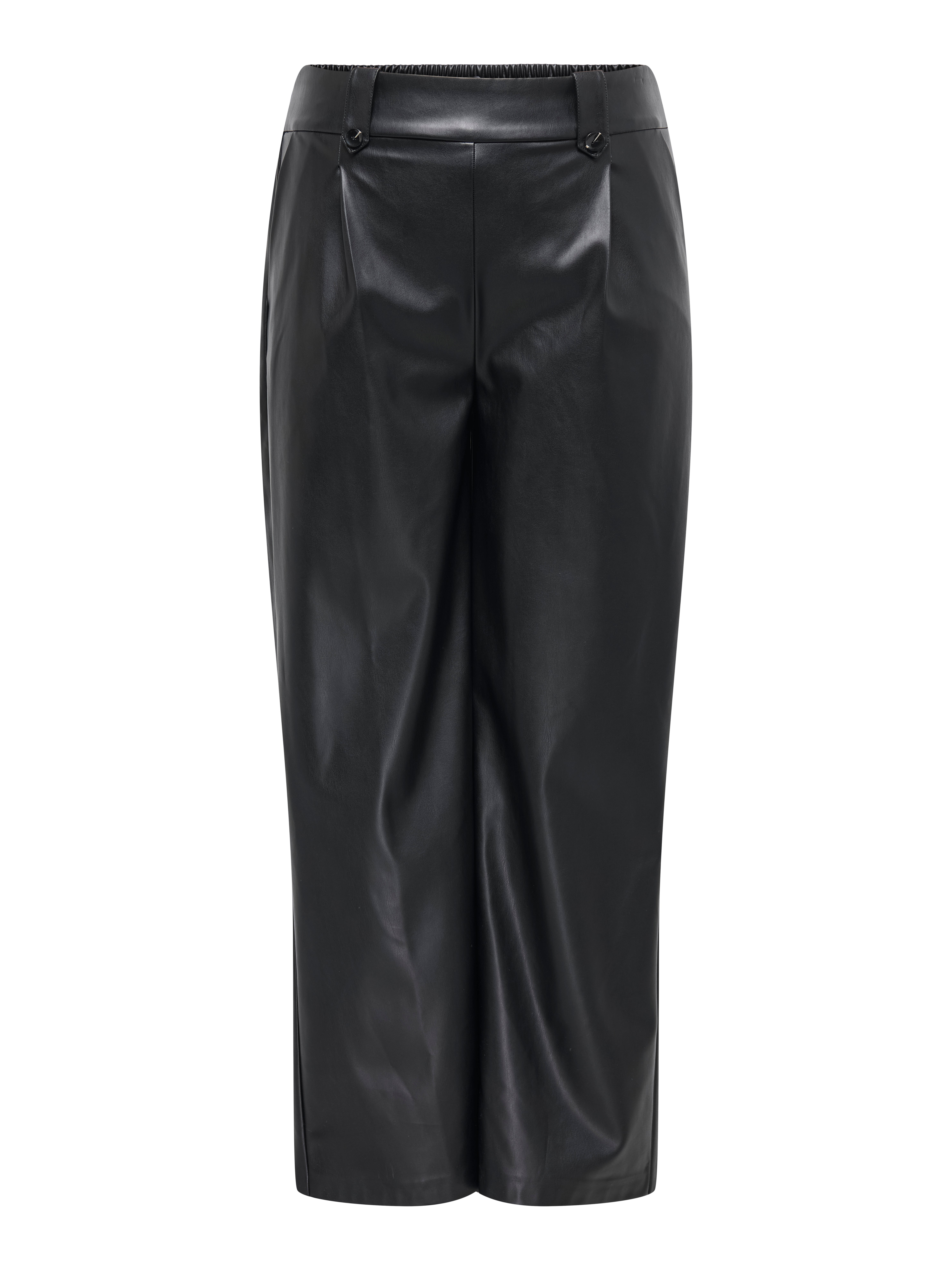 CARBINA Weiter Beinschnitt Hose Black