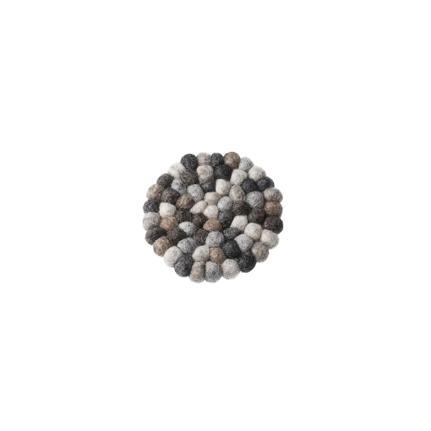 Untersetzer Filzkugeln, grau, 10 cm