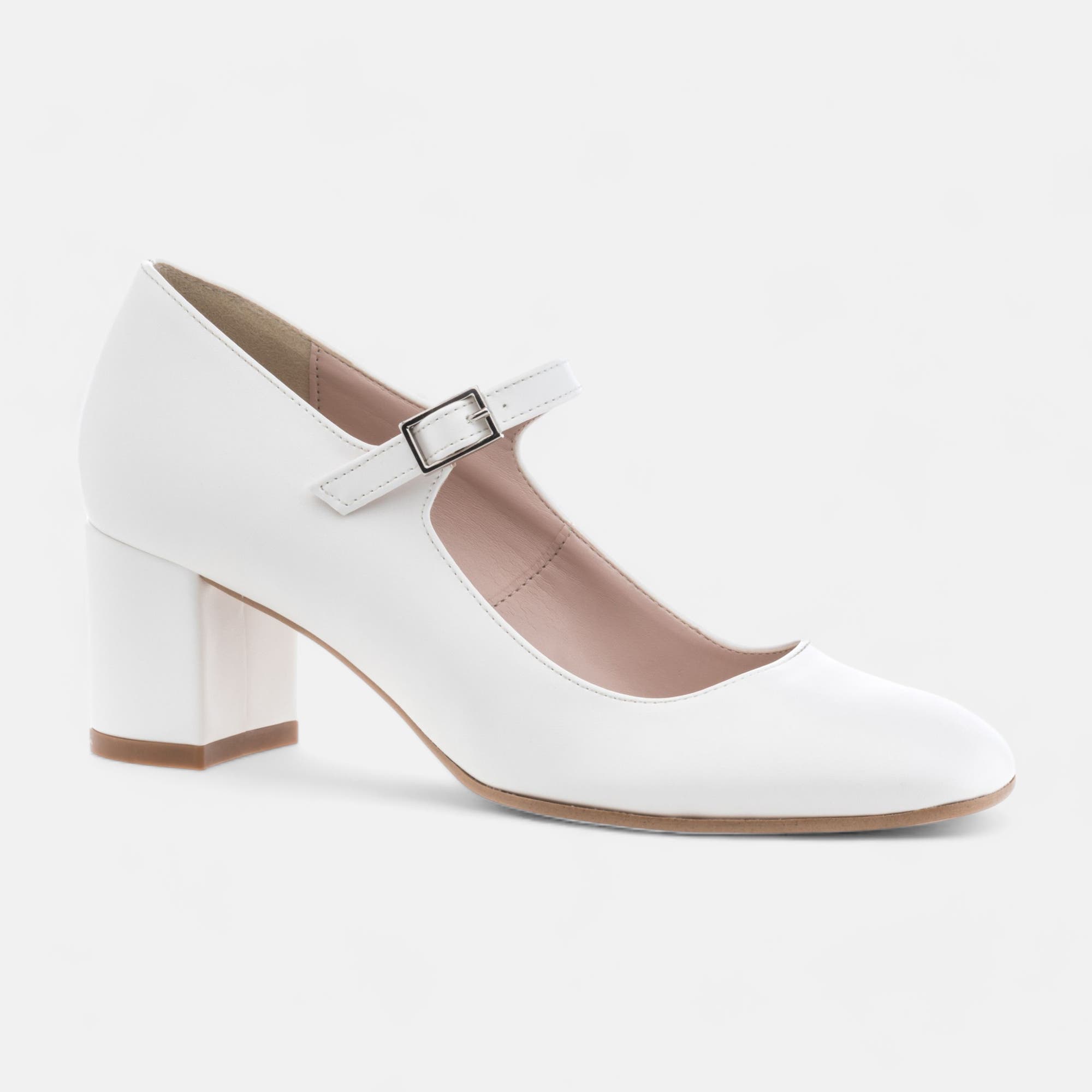 Babies à talon Femme blanc