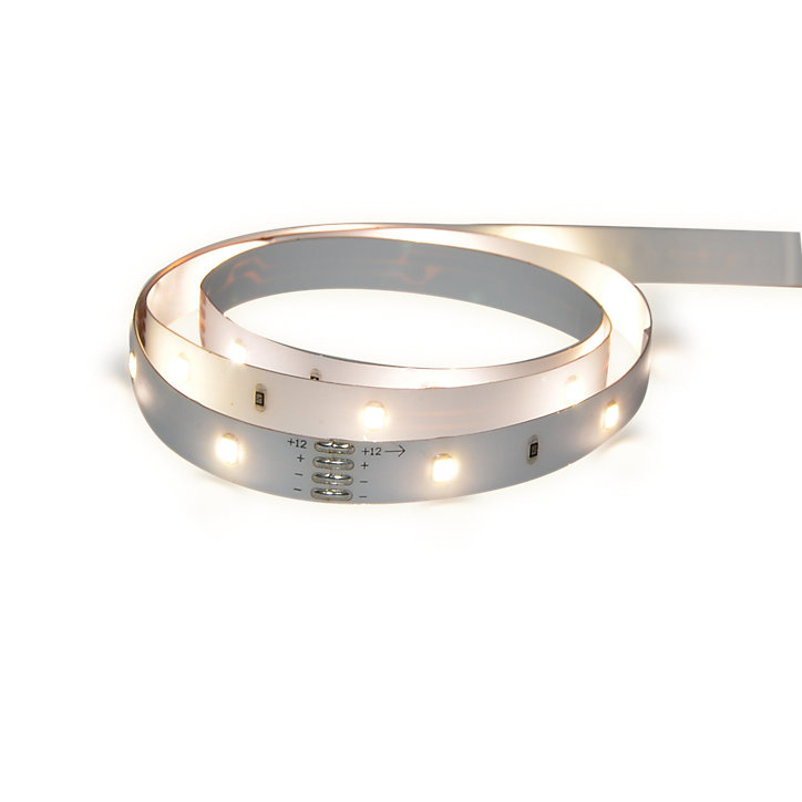 Rallonge ruban lumineux Waldeck LED intégrée blanc neutre IP20 dimmable 400lm 5W L.100cm blanc GoodHome