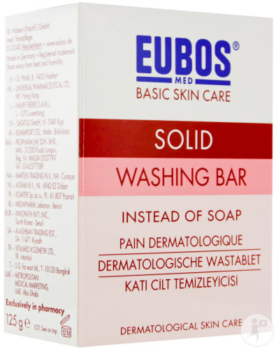 Eubos Solid Pain Dermatologique Visage Et Corps Peau Normale À Grasse 125g
