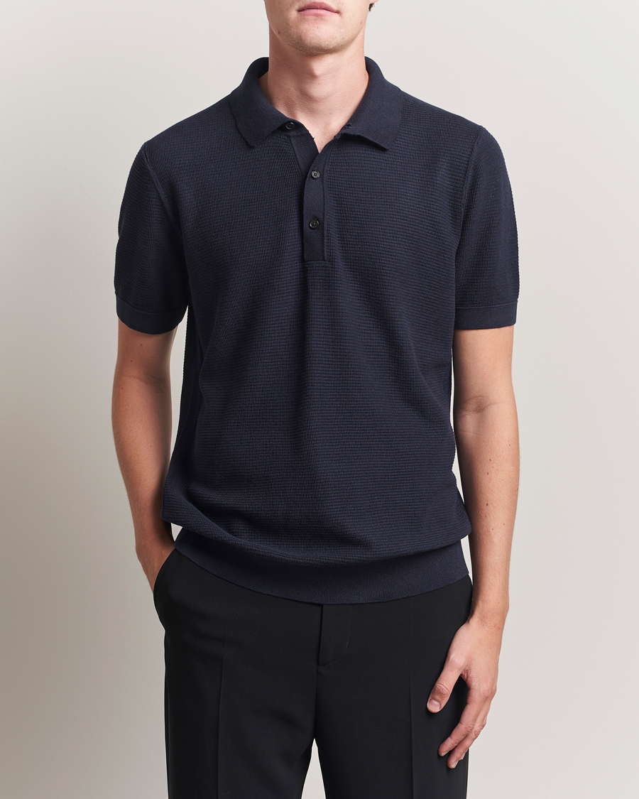 BOSS BLACK Lanotti Knitted Polo Dark Blue