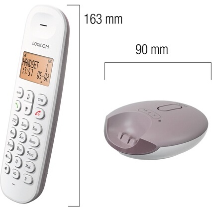 Téléphone sans fil Logicom DECT ILOA 155T SOLO TAUPE AVEC REPONDEUR