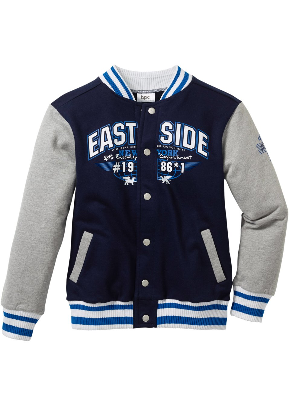Blouson sweat-shirt style Campus garçon en coton