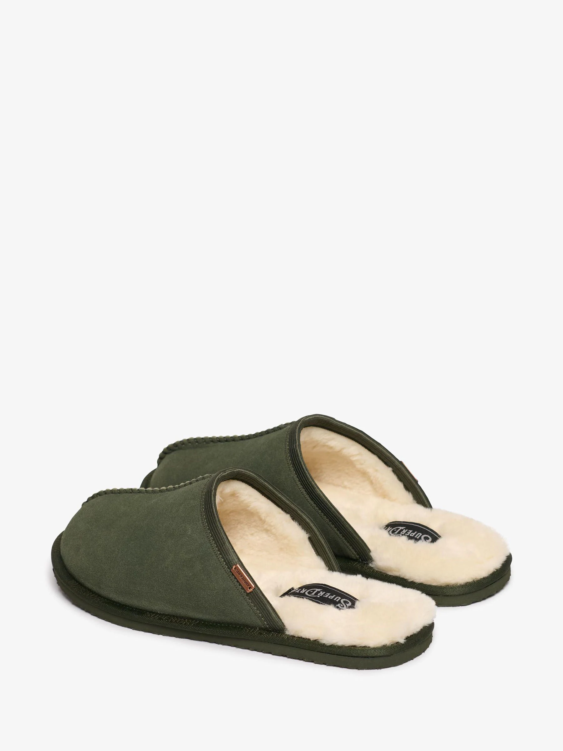 Groen - Superdry Faux Suede Mule Slippers