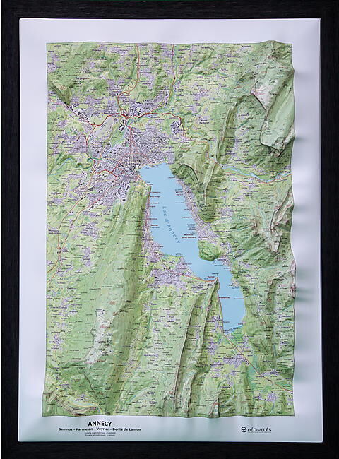 CARTE EN RELIEF ANNECY
